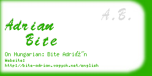 adrian bite business card